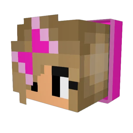 zaneangel Minecraft avatar head, 3D render