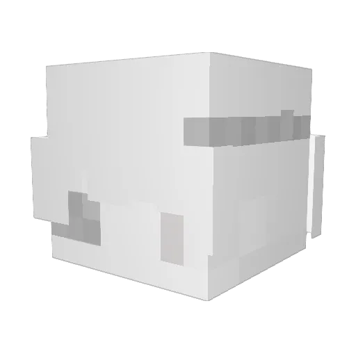 zaneified Minecraft avatar head, 3D render