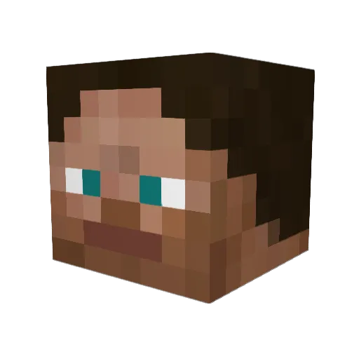 zanekazu Minecraft avatar head, 3D render