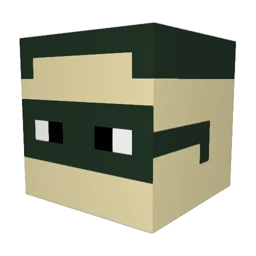 zanga09 Minecraft avatar head, 3D render