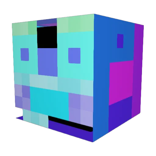 zanggu Minecraft avatar head, 3D render