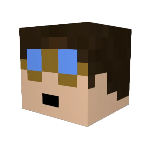 zankki Minecraft avatar head, 3D render