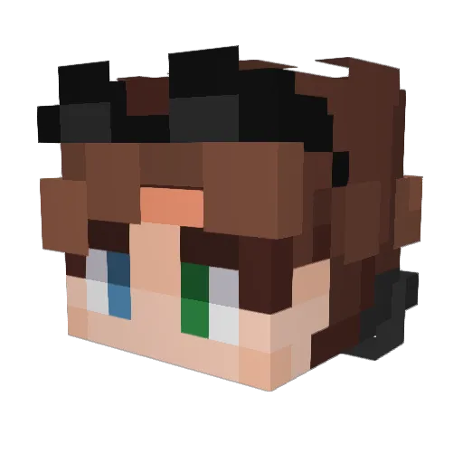 zankorr Minecraft avatar head, 3D render