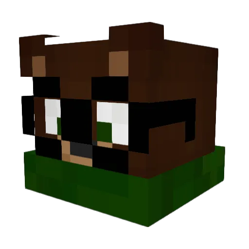 zanqz Minecraft avatar head, 3D render