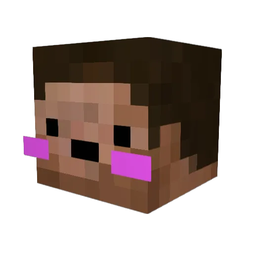 zantaff Minecraft avatar head, 3D render