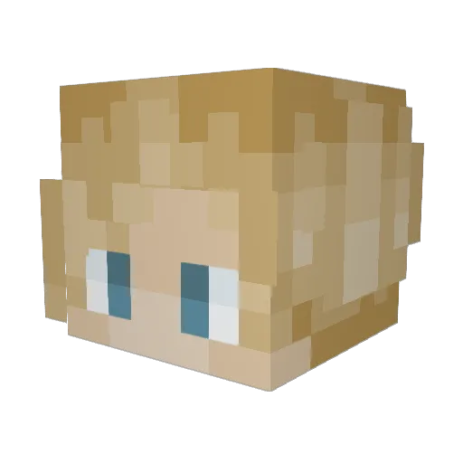 zanthat Minecraft avatar head, 3D render