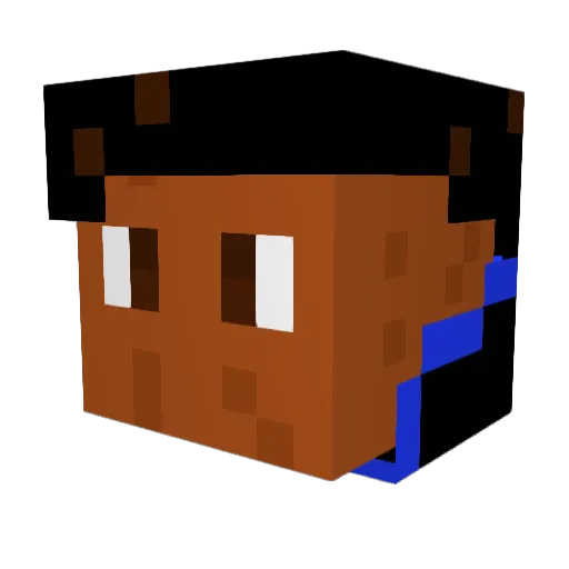 zantinel Minecraft avatar head, 3D render
