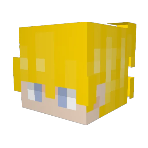 zanwy_ Minecraft avatar head, 3D render