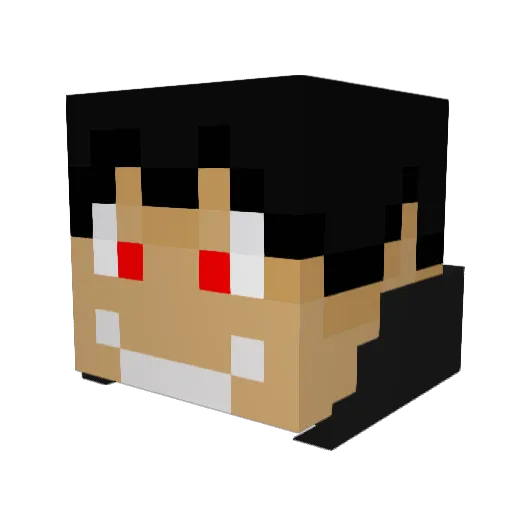 zanxq Minecraft avatar head, 3D render