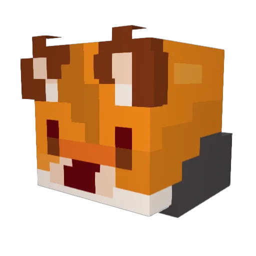 zanyfox22 Minecraft avatar head, 3D render