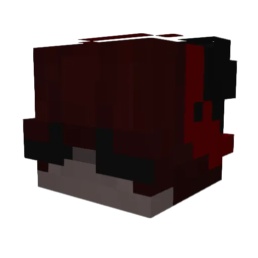zanyy_ Minecraft avatar head, 3D render