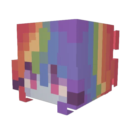 zanzanzanzan Minecraft avatar head, 3D render