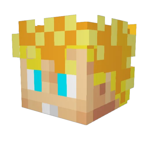 zanzon78 Minecraft avatar head, 3D render