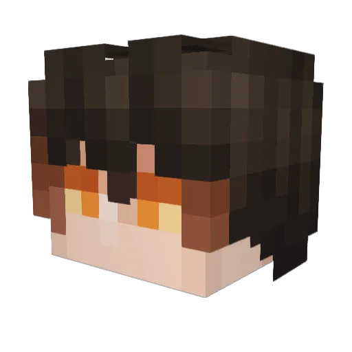zaohhh Minecraft avatar head, 3D render