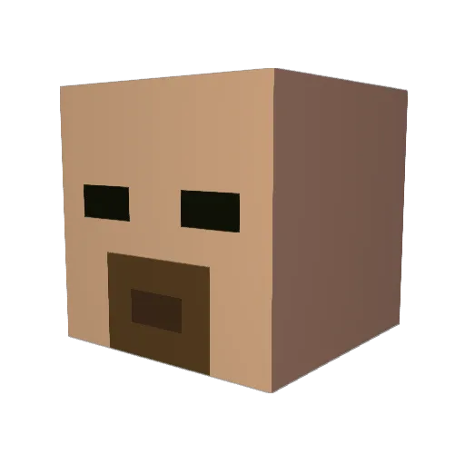 zaolon Minecraft avatar head, 3D render