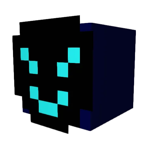 zap_XKCD Minecraft avatar head, 3D render