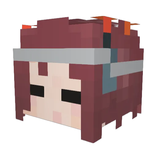 zapatogaze Minecraft avatar head, 3D render