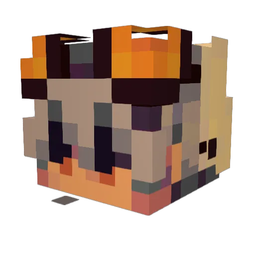 zapinman Minecraft avatar head, 3D render