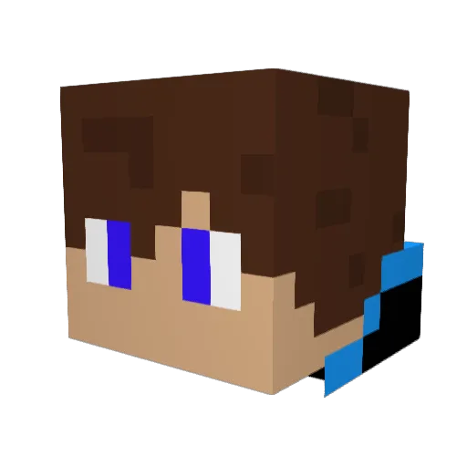 zapoidz Minecraft avatar head, 3D render