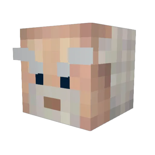 zaprizz Minecraft avatar head, 3D render