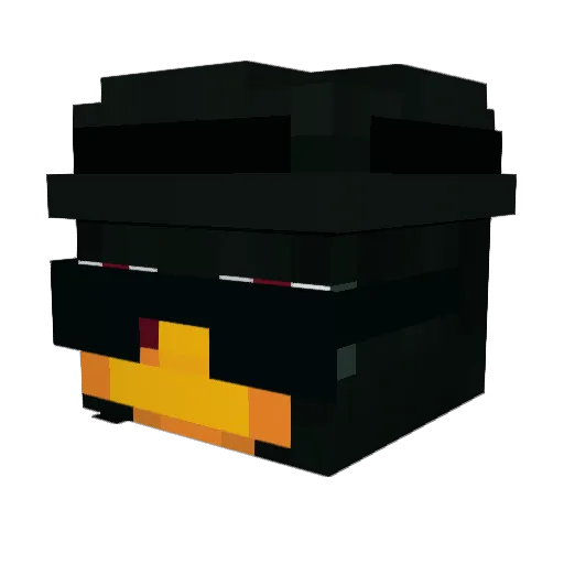 zaptomane Minecraft avatar head, 3D render