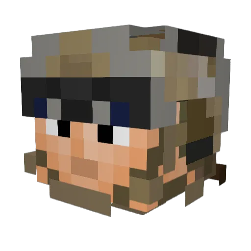 zaqqare Minecraft avatar head, 3D render
