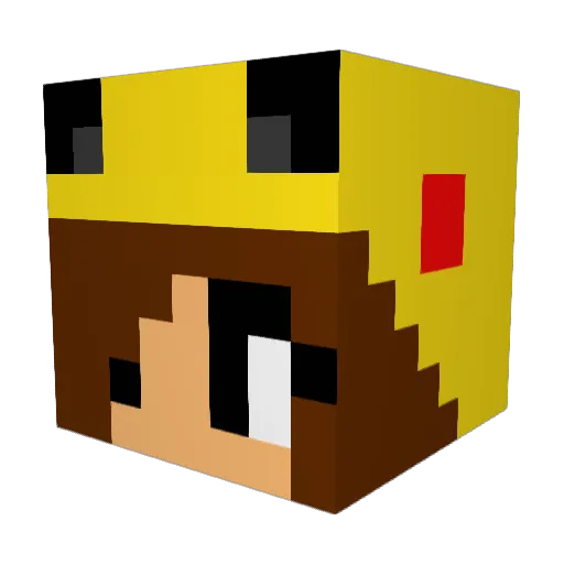 zara33354 Minecraft avatar head, 3D render
