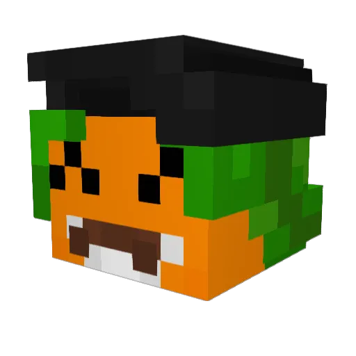 zarahoria Minecraft avatar head, 3D render