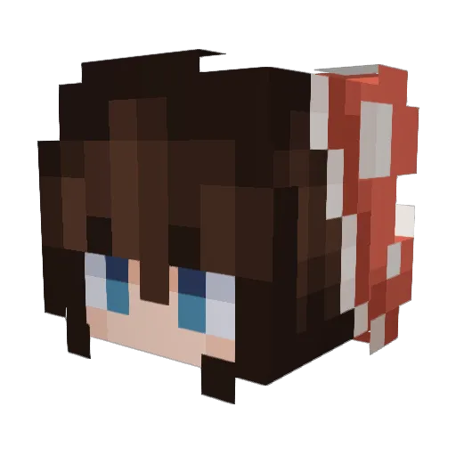 zaraliee_ Minecraft avatar head, 3D render