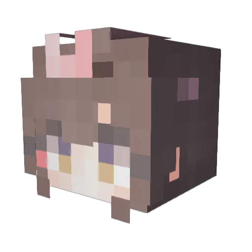 zararin Minecraft avatar head, 3D render