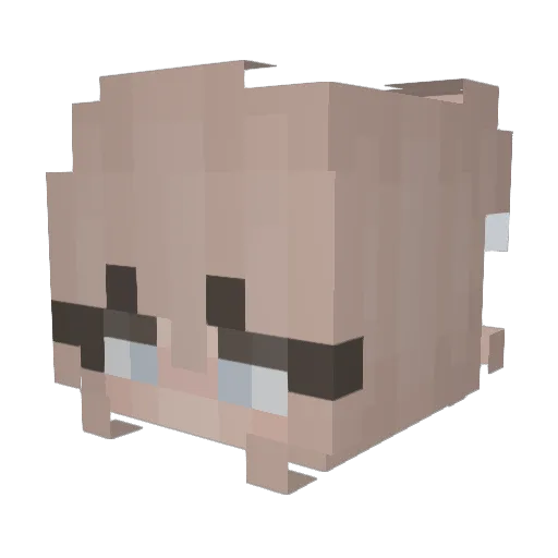 zaraslovely Minecraft avatar head, 3D render