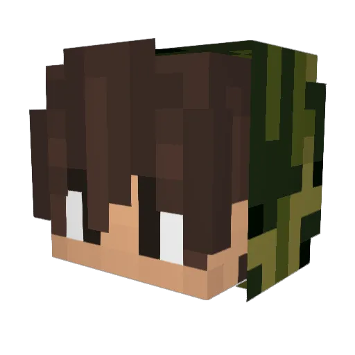 zarkn Minecraft avatar head, 3D render