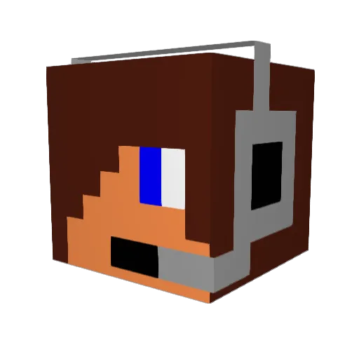 zarky1 Minecraft avatar head, 3D render
