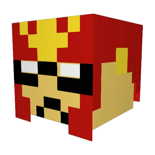 zarmomin Minecraft avatar head, 3D render