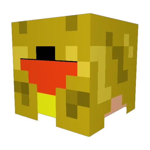 zaroomer Minecraft avatar head, 3D render
