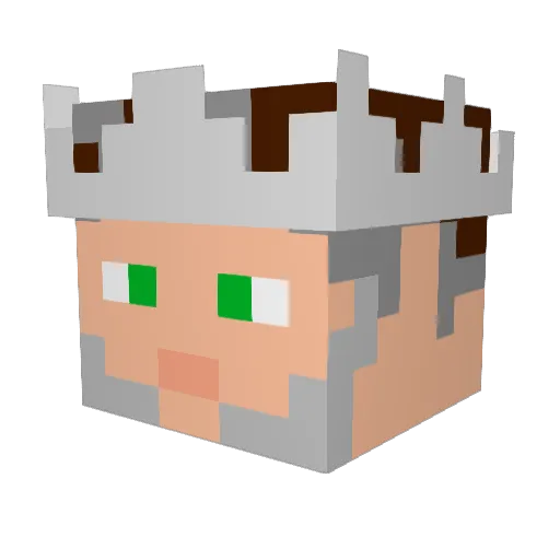 zarpen Minecraft avatar head, 3D render