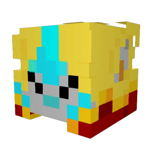 zarratora Minecraft avatar head, 3D render