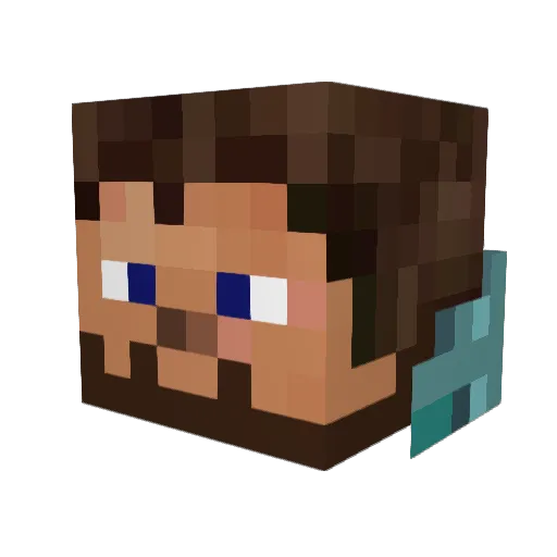 zarrx Minecraft avatar head, 3D render