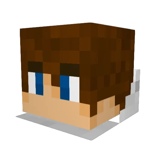 zarta Minecraft avatar head, 3D render