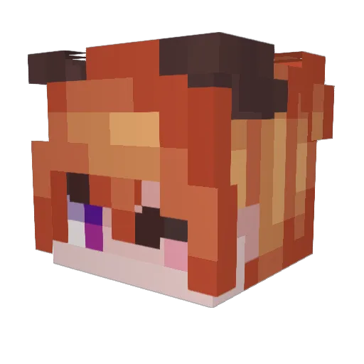 zartoush Minecraft avatar head, 3D render