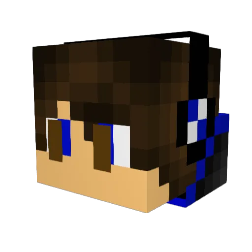 zatazz Minecraft avatar head, 3D render
