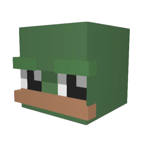 zatb Minecraft avatar head, 3D render