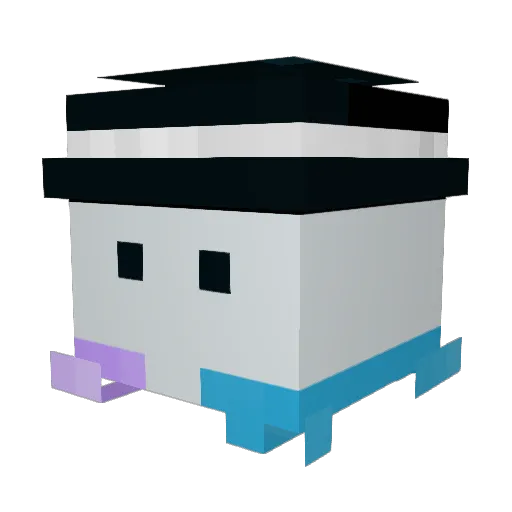 zatider Minecraft avatar head, 3D render