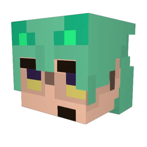 zatochof Minecraft avatar head, 3D render