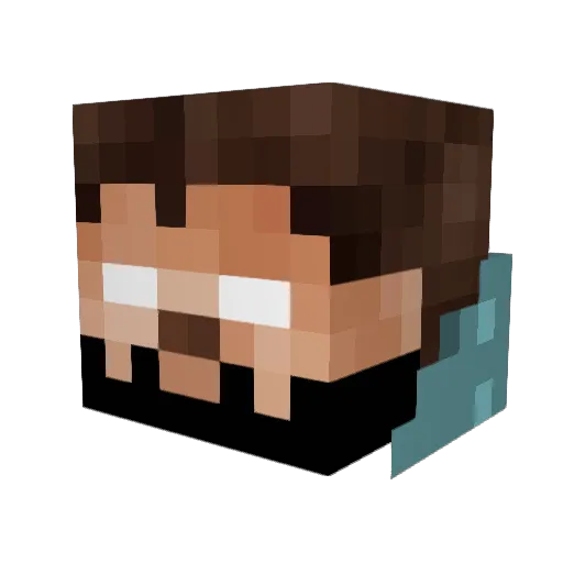 zattoxuv Minecraft avatar head, 3D render
