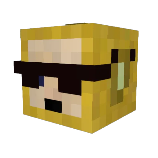zaux360 Minecraft avatar head, 3D render