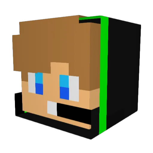 zavoga Minecraft avatar head, 3D render