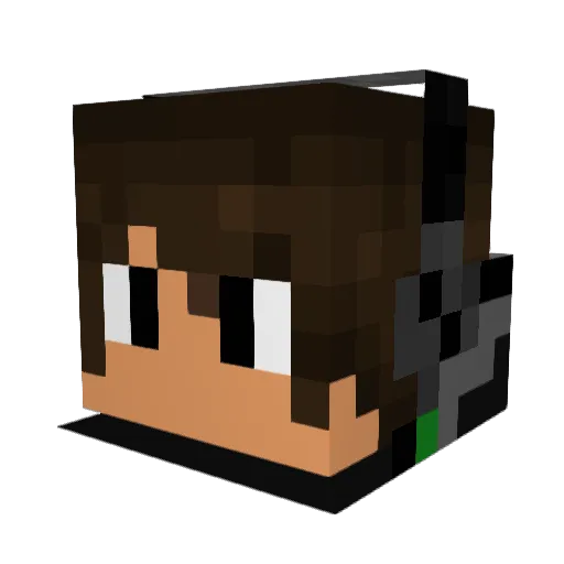 zavorka Minecraft avatar head, 3D render