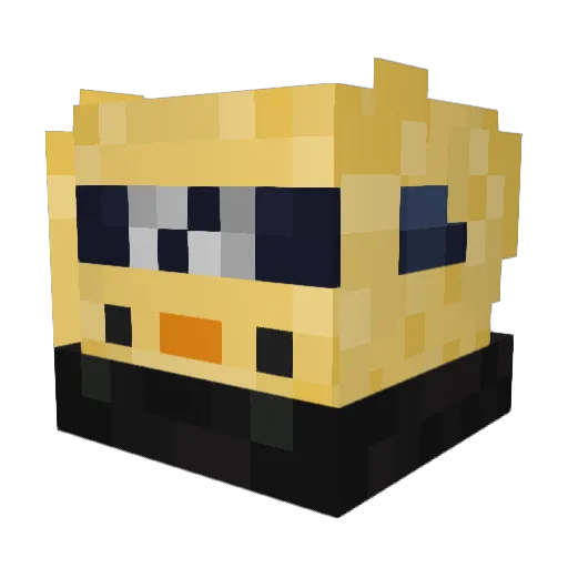 zavusa Minecraft avatar head, 3D render