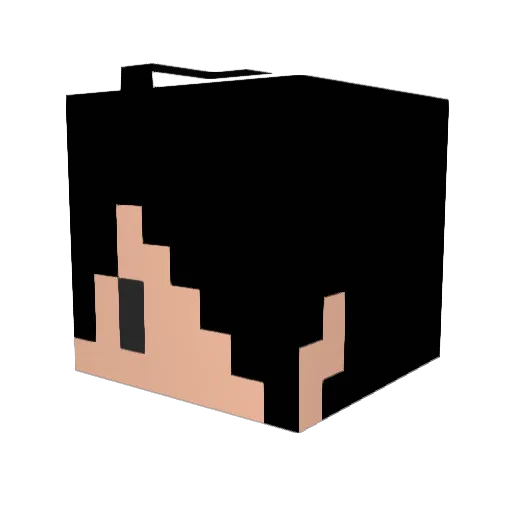 zawa_zack Minecraft avatar head, 3D render